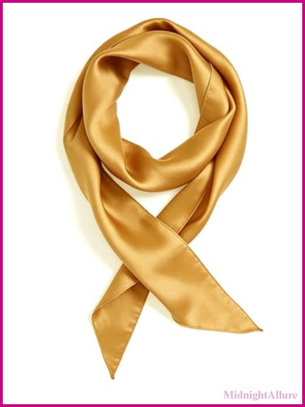 Silk-Polyester Neck Scarf for Women 55 Inch Wrap Bag Purse Head Hair